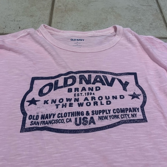 💙 Old Navy Pink Garment-Dyed Long Sleeve T-Shirt - Size S - Picture 2 of 6